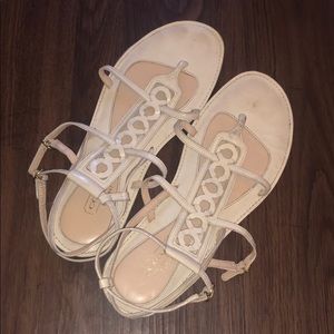 Coach white logo sandals geralynn